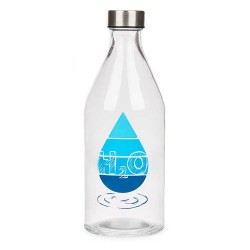 Botella cristal H2O 1L
