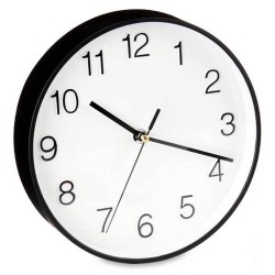 Reloj de pared negro/plata 20cm