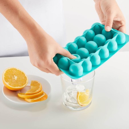 BANDEJA HIELO 32 CUBITOS TURQUESA 
