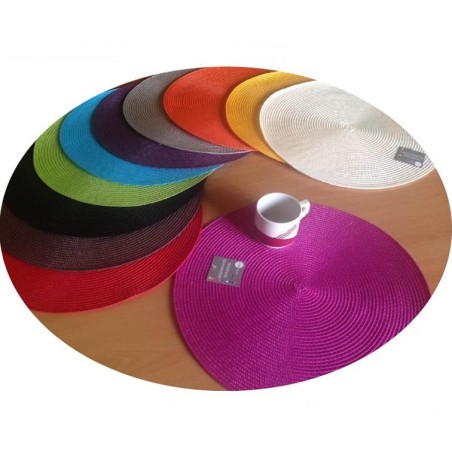 MANTEL INDIVIDUAL REDONDO MORADO 38CM