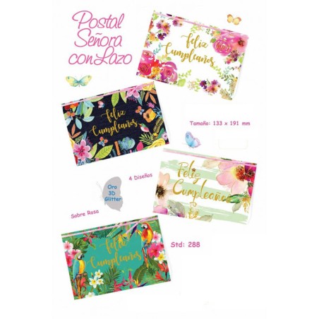 TARJETA FELIZ CUMPLEAÑOS - SEÑORA LAZO