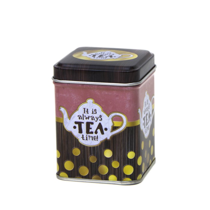 BOTE PARA TÉ 50G "TETERA PUNTOS ORO"