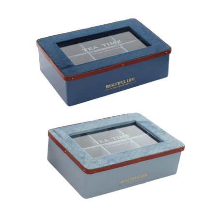 CAJA DE TÉ 25X17X7CM 6 DEPARTAMENTOS