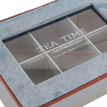 CAJA DE TÉ 25X17X7CM 6 DEPARTAMENTOS