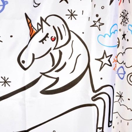 CORTINA DE BAÑO UNICORNIO 180X200CM