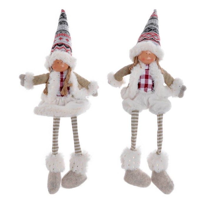 FIGURA NAVIDAD MUÑECAS PIERNAS COLGANTES 17X8X44CM