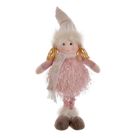 FIGURA NAVIDEÑA NIÑA PIERNAS EXTENSIBLES 20X12X33CM