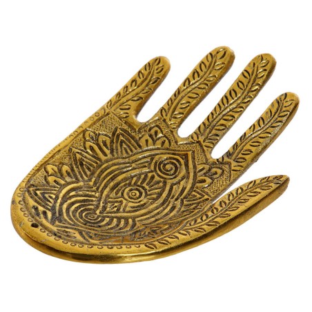 SOPORTE INCIENSO MANO ALUMINIO 13.5X8.5CM