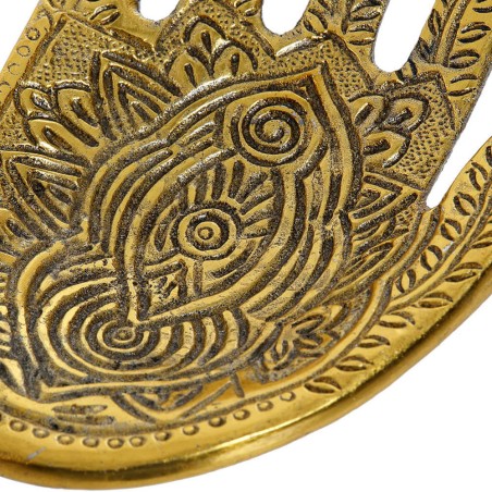 SOPORTE INCIENSO MANO ALUMINIO 13.5X8.5CM