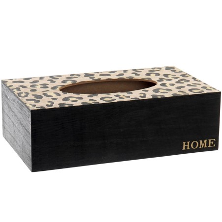 CAJA PAÑUELOS DECORATIVA - LEOPARDO
