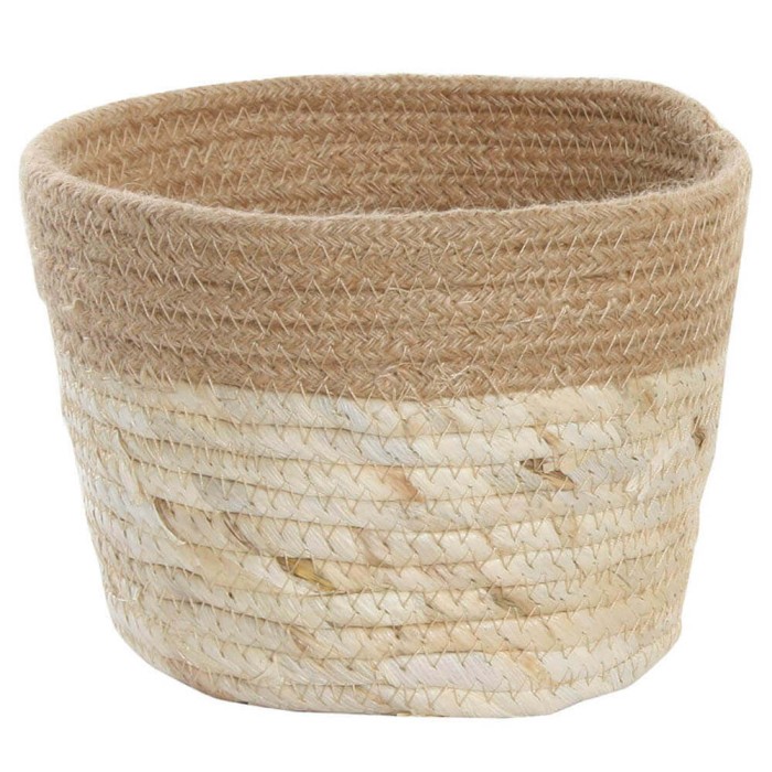CESTO YUTE NATURAL 19X19X14CM