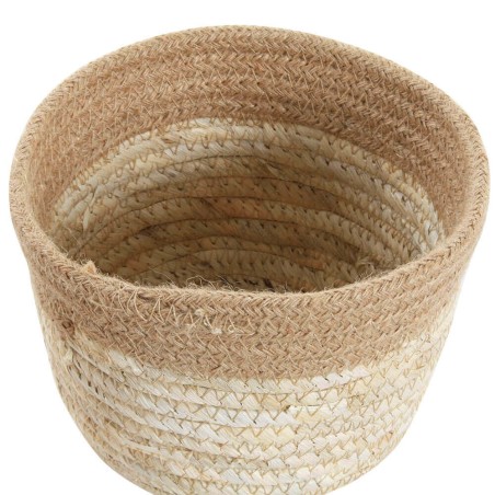 CESTO YUTE NATURAL 19X19X14CM
