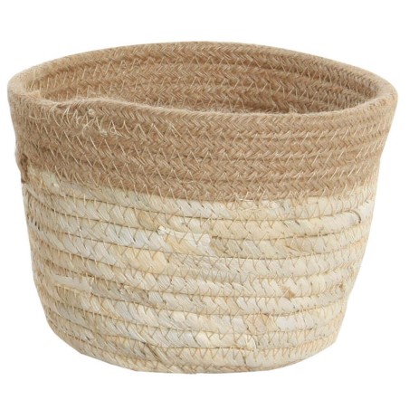 CESTO YUTE NATURAL 17X17X12CM