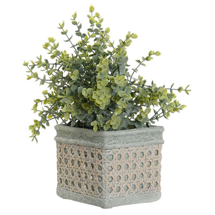 PLANTA RESINA 19X19X27CM 