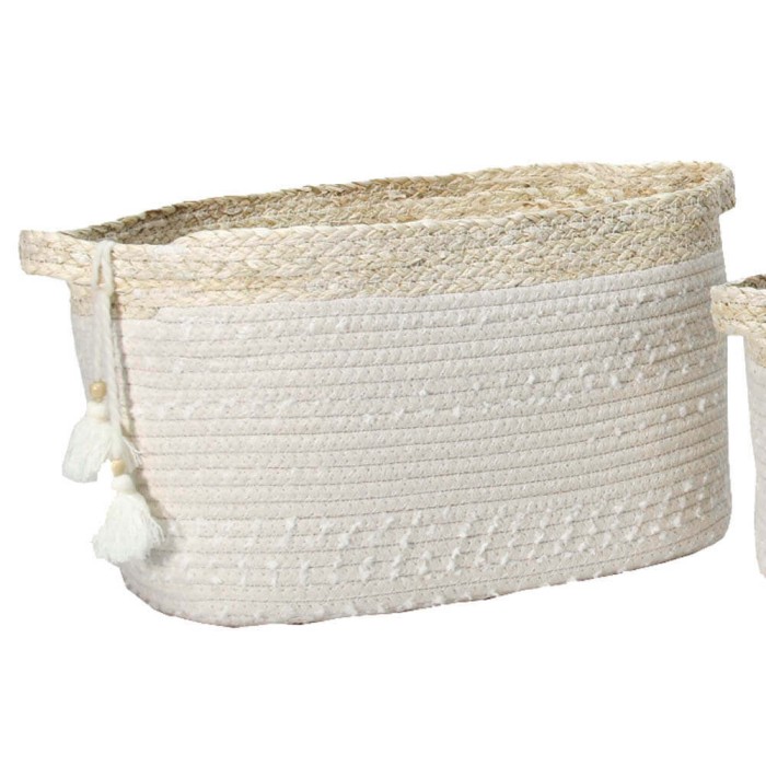 CESTO BLANCO MAIZ 43X27X24CM