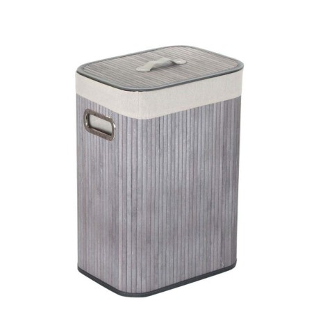 CESTO ROPA - BAMBU GRIS 34X25X50