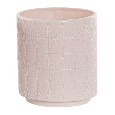 MACETERO PORCELANA - BLANCO/ROSA