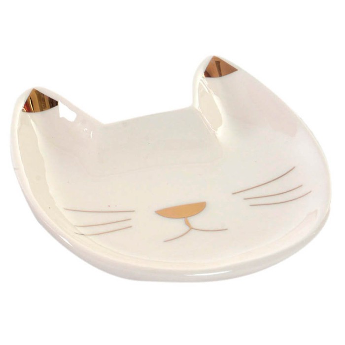 PLATITO VACIABOLSILLOS GATO 10CM PORCELANA