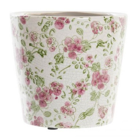 MACETA FLORES BLANCO 14X14X13CM 