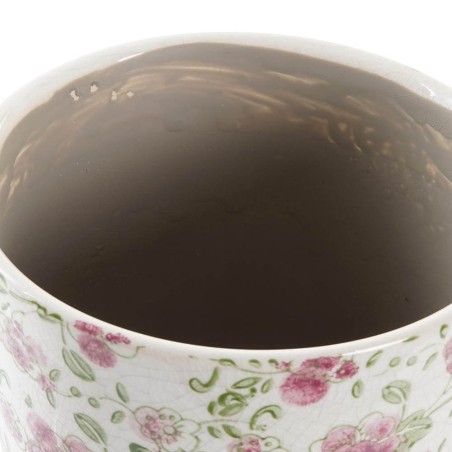 MACETA FLORES BLANCO 14X14X13CM 