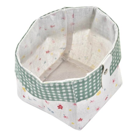 Cesto almacenaje vichy algodón 10,5x10,5cm