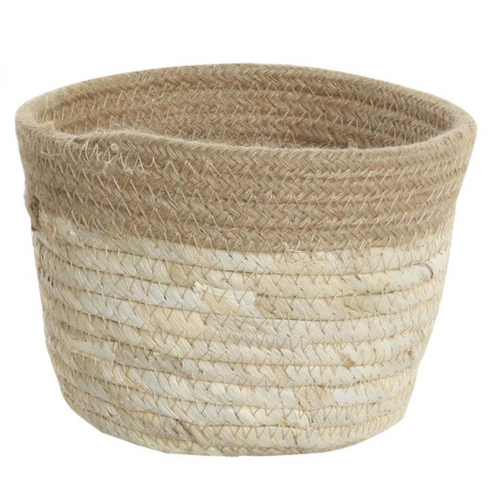 CESTO JUTE FIBRA 17X17X12CM