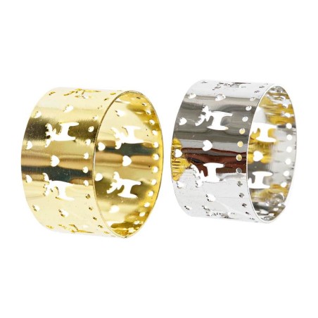 4 servilleteros Navidad - Renos/estrellas