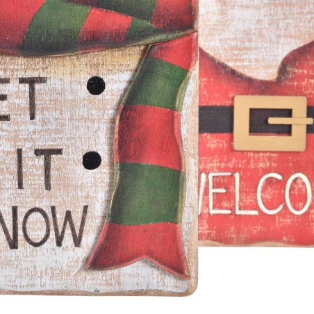 Decoración Navidad puerta - 12X36cm