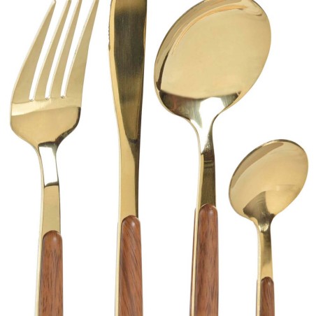 Cuberteria dorada 16 piezas