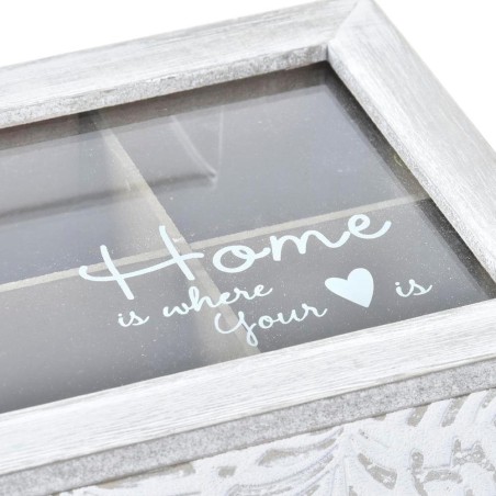 Caja de té - Hojas blanco