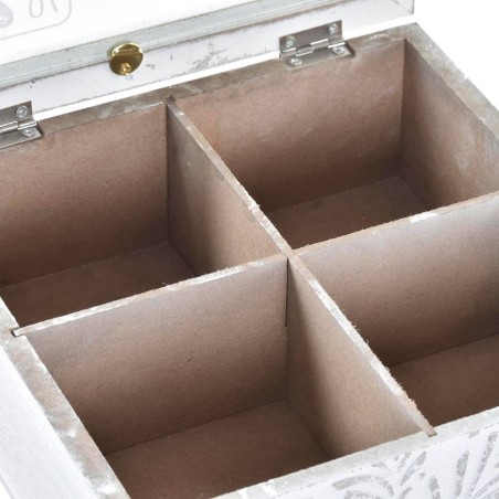 Caja de té - Hojas 19x19x7cm