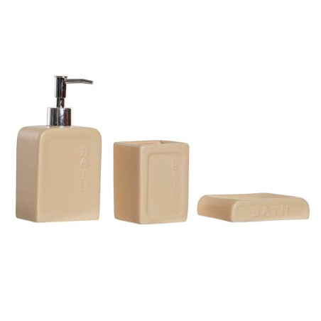 Juego de baño - 3 piezas azul/crema