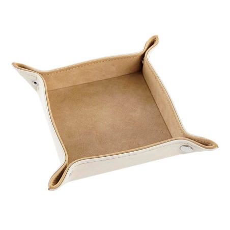 Vacía bolsillos polipiel crema