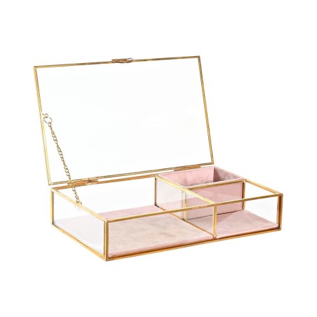 Joyero de cristal - Rosa 23x14x5cm