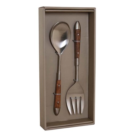 Cubiertos para servir inox/acacia