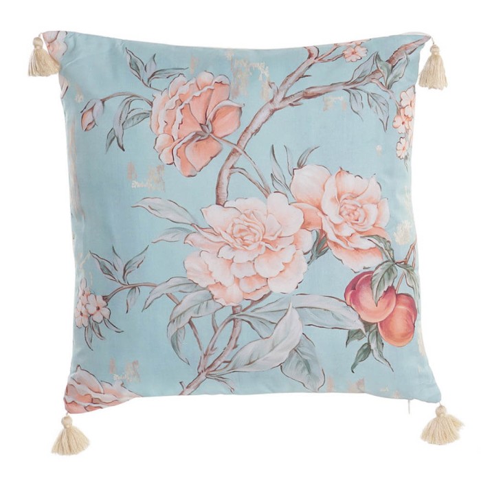 COJIN 45X45CM AZUL CORAL FLECOS