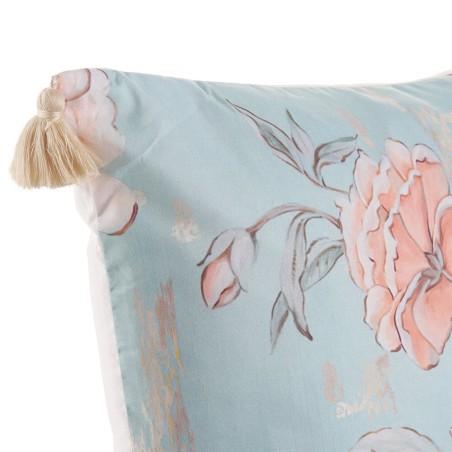 COJIN 45X45CM AZUL CORAL FLECOS