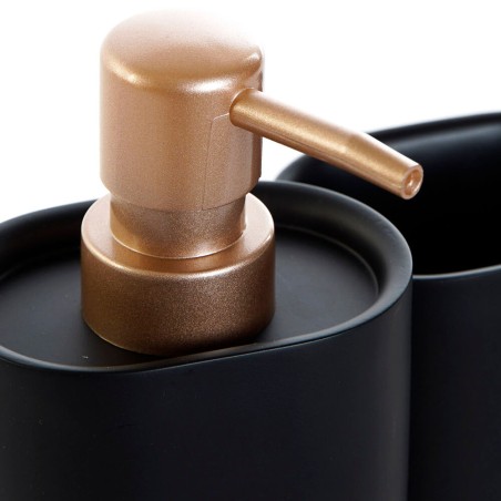 JUEGO DE BAÑO - 2 PIEZAS RESINA NEGRO