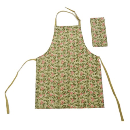 DELANTAL DE COCINA CON PAÑO - FLORES