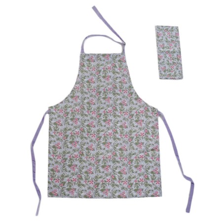 DELANTAL DE COCINA CON PAÑO - FLORES