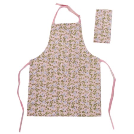 DELANTAL DE COCINA CON PAÑO - FLORES