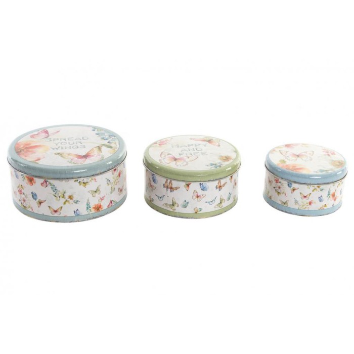 CAJA METAL REDONDA 1 MARIPOSA