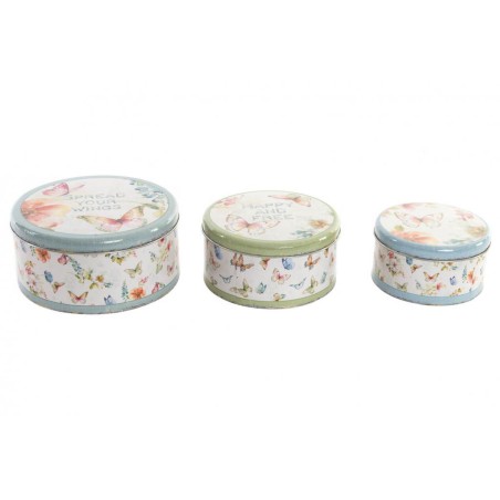 CAJA METAL REDONDA 1 MARIPOSA