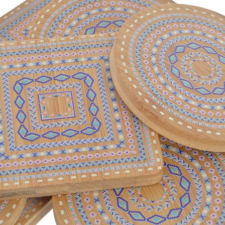 POSAVASOS BAMBU 10X10CM 4 UNIDADES