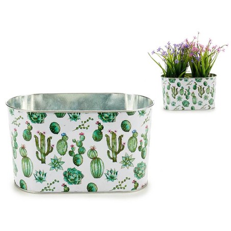 MACETERO OVAL CACTUS METAL 