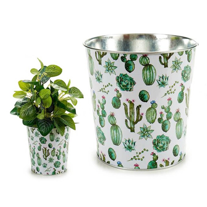 MACETERO DE METAL - CACTUS 17,5X16,5CM