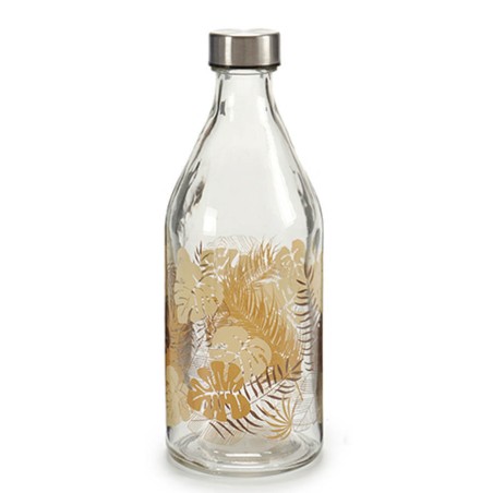 BOTELLA DE AGUA 1L HOJAS MARRON