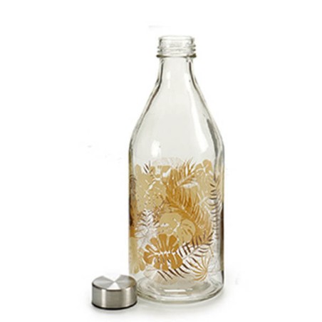 BOTELLA DE AGUA 1L HOJAS MARRON