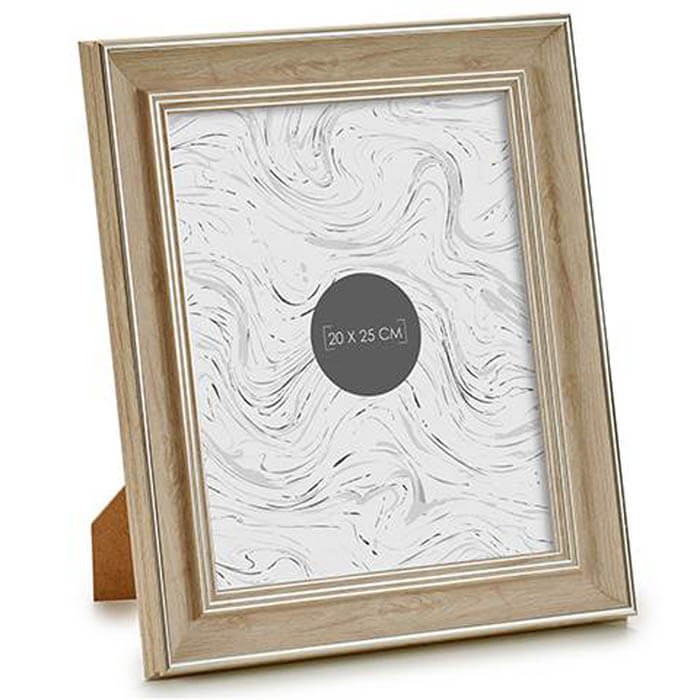 MARCO DE FOTOS 20X25 LINEAS PLATEADAS