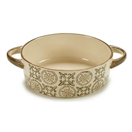 CAZUELA DE CERÁMICA OVALADA - GRIS